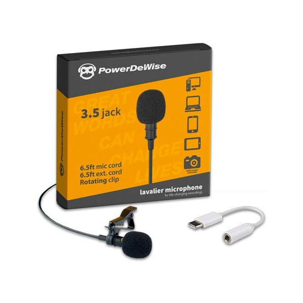 

Петличный микрофон PowerDeWise + Type-C адаптер