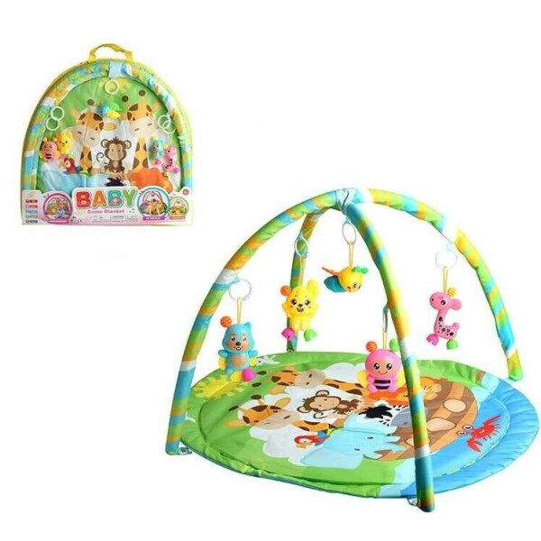 

Детский игровой коврик 851, с подвесными игрушками, в сумке зеленый