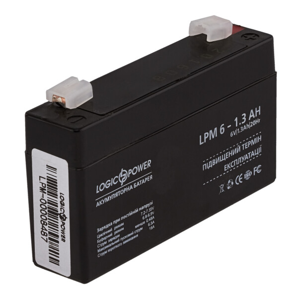 

Аккумулятор AGM LogicPower LPM 6-1,3 AH