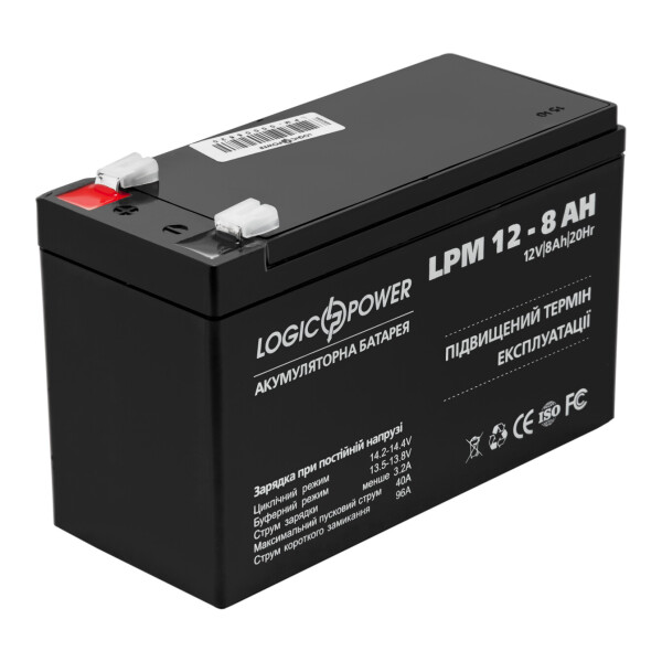 

Аккумулятор кислотный AGM LogicPower LPM 12 - 8,0 AH
