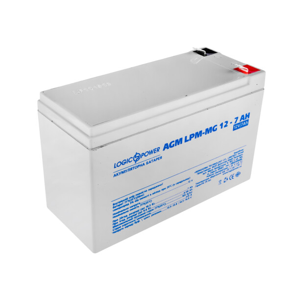 

Аккумулятор мультигелевый AGM LogicPower LPM-MG 12 - 7 AH