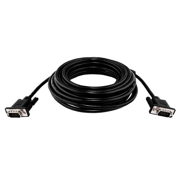 

Кабель LogicPower VGA -10.0BK, 10.0м черный, с двумя ферритовыми кольцами