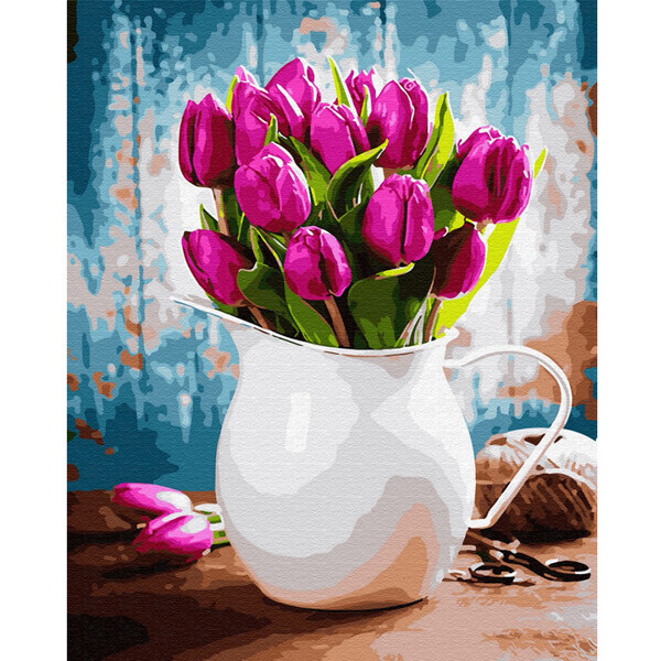 

Картина по номерам BrushMe 40x50см Тюльпаны в чашке (GX31612)