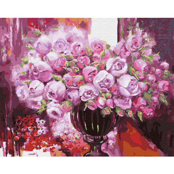 

Картина по номерам BrushMe 40x50см Фиолетовое сияние в вазе (GX4641)