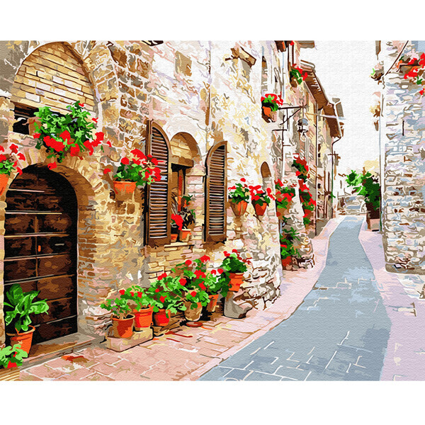 

Картина по номерам BrushMe 40x50см Цветочная улица (GX34015)