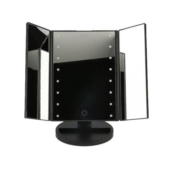 

Косметическое зеркало для макияжа mirror квадратное с led подсветкой со ставнями