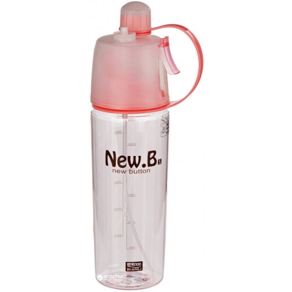 

Спортивная бутылка для воды с распылителем New.B 600 ml Розовый