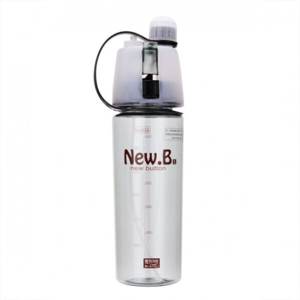 Спортивная бутылка для воды с распылителем New.B 600 ml Черный