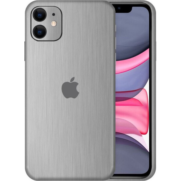 

Чехол Виниловая наклейка для iPhone 11 алюминий (шлифованный металл) InStick