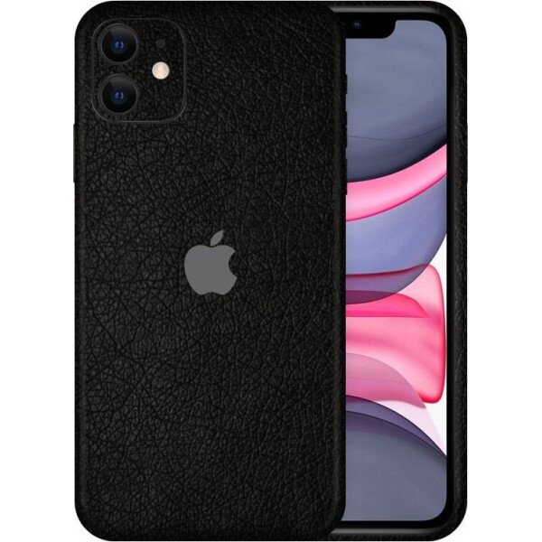 

Виниловая наклейка для iPhone 11 черный (кожа) InStick
