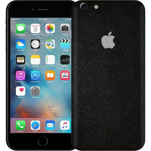 

Виниловая наклейка для iPhone 6S черный (кожа) InStick