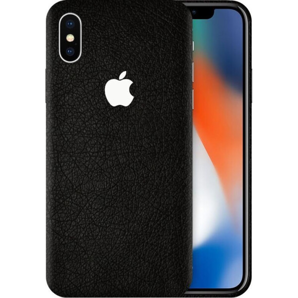 

Виниловая наклейка для iPhone XS черный (кожа) InStick