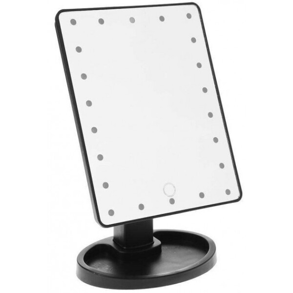

Зеркальце с подсветкой для макияжа Led mirror белое от microUSB или батареек Зеркало настольное черное