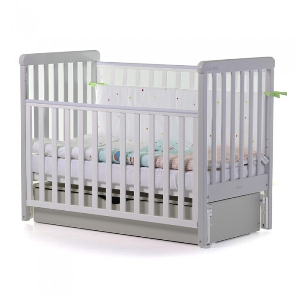 

Детская кроватка Carrello Alba маятник с ящиком Белый / Серый (Alba)