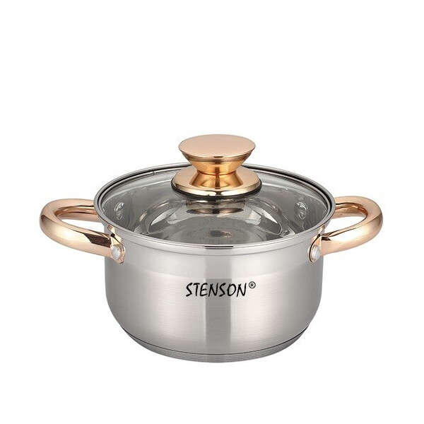 

Кастрюля Stenson Gold со стеклянной крышкой 24 см 4.7 л (MH-2977)