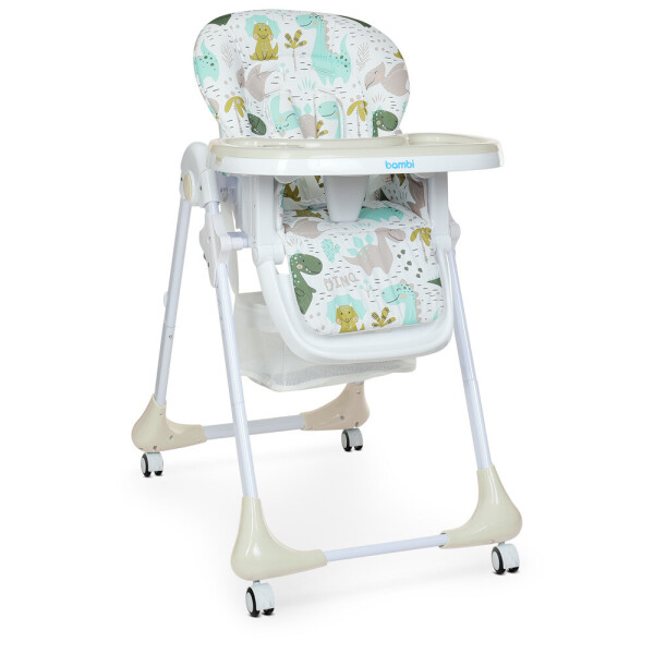 

Стульчик для кормления Bambi New M 3233 Dino Beige / Mint (M 3233)