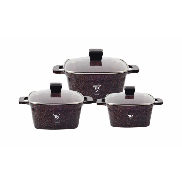 

Набор Кастрюль Top Kitchen TK00024 из 3 предметов чёрный с оранжевым