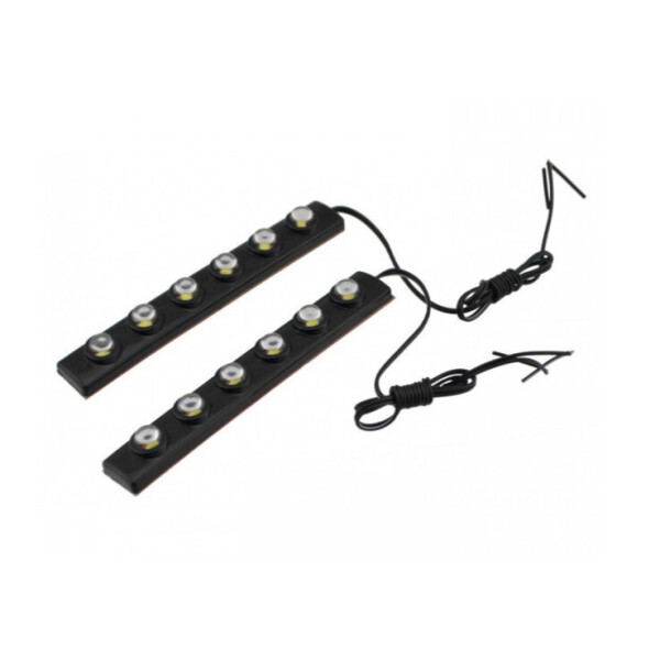 Гибкие дневные ходовые огни LED ДХО 1202-6, Черный