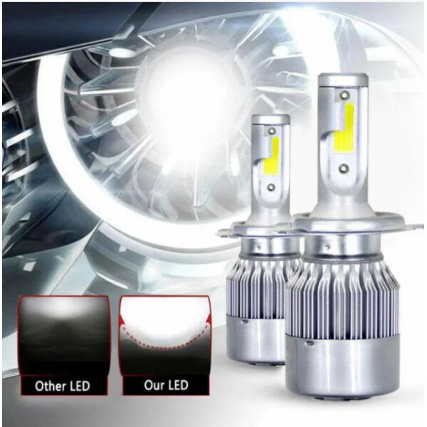 

Комплект LED ламп ближний и дальний свет C6 HeadLight H4 12v-24v 2шт