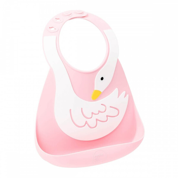 

Силиконовый нагрудник Make My Day Baby Bib swan dive розовый (BB124)