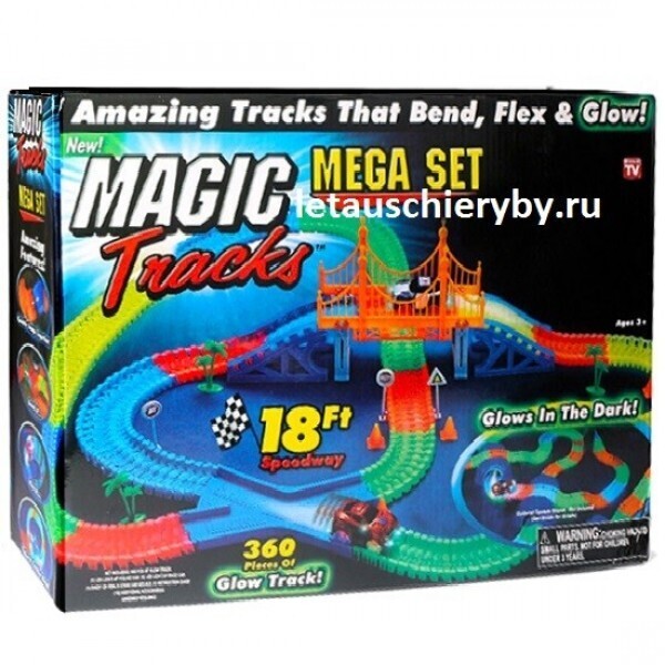 

Гоночная трасса Magic Tracks 360 деталей на 3 батарейках