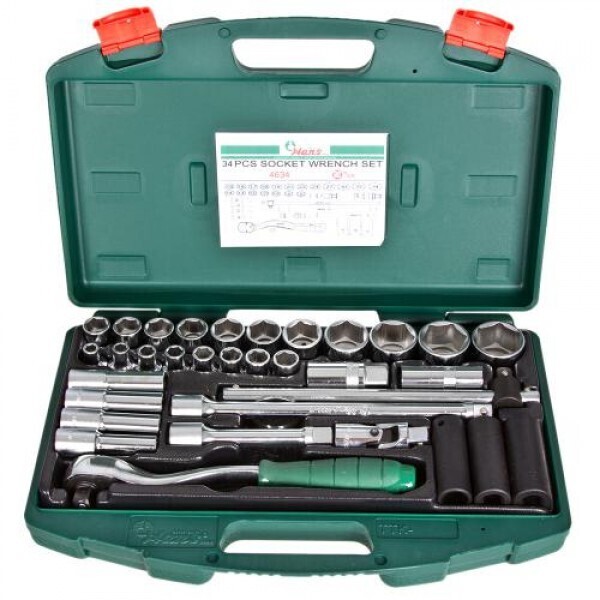 

HANS. Набор торц головок 1/2",34предм. (4634) (4634)
