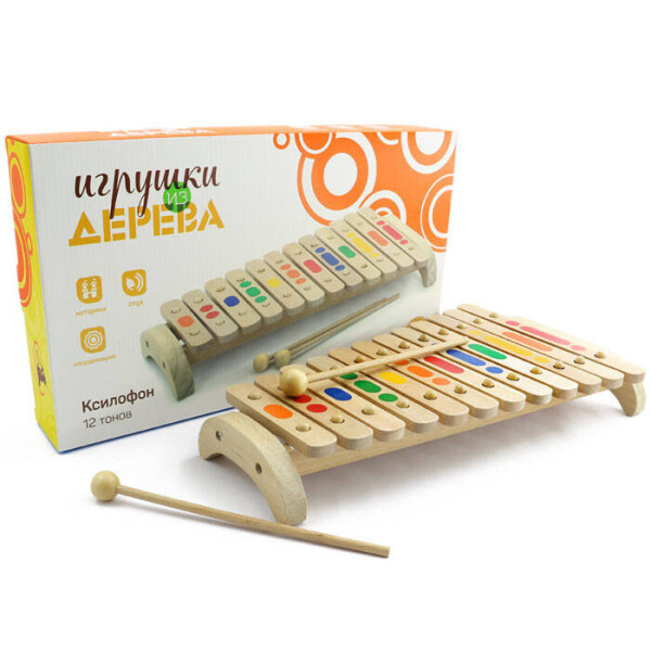

Музыкальная игрушка Мир деревянных игрушек Ксилофон 12 тонов (Д046)
