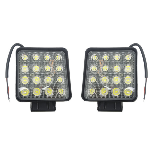 

Комплект LED фар по 16 диодов в каждой! Светодиодные фары 19T - 48W / F. Пр-во Корея LED-205-27