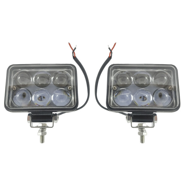 

Комплект светодиодных фар с линзами. LED фары линзованые по 6 в каждой. 48W S.12-80V. Пр-во Корея