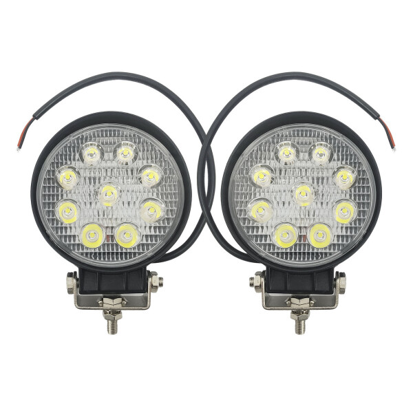 

Комплект LED фар на 9 диодов! Светодиодные фары \ рабочий свет 42W.12-80V. Пр-во Корея