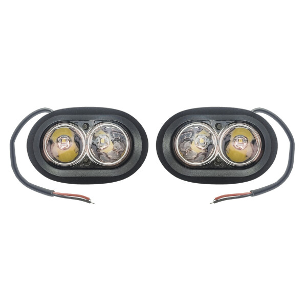 

Комплект мощных LED фар 20 Ватт на 2 диода. Светодиодные фары JR-54 - 20W. Пр-во Корея LED-205-26