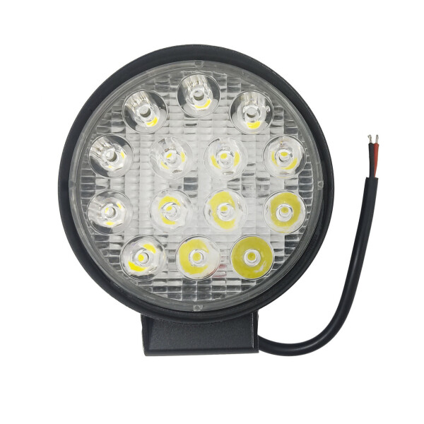 

LED фара ДАЛЬНЕГО света. Светодиодная круглая фара на 14 диодов. 27T-42W/25/S. Пр-во Корея LED-1024
