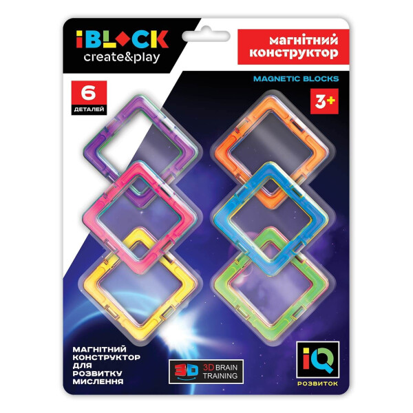 

Конструктор IBlock магнитный 6 элементов (PL-920-12)