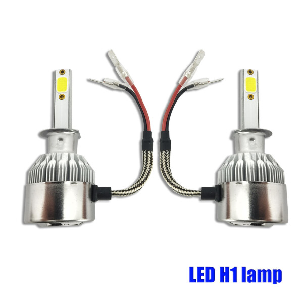 

Комплект лэд ламп H1 LED лампы в противотуманки, в доп фары. Встроенный активный кулер. \ 6000K \ 4500 Lm \