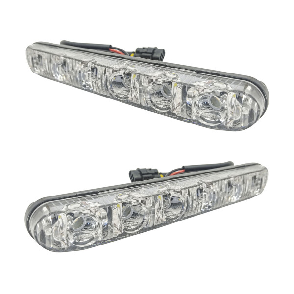 

LED фары по 6 диодов в каждой. Светодиодные фары \ 12В \ DRL-ARP-6 \ Пр-во Корея