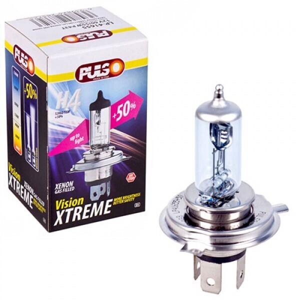 

Лампа PULSO/галогенная H4/P43T 12v60/55w+50% X-treme Vision/c/box (LP-41655)