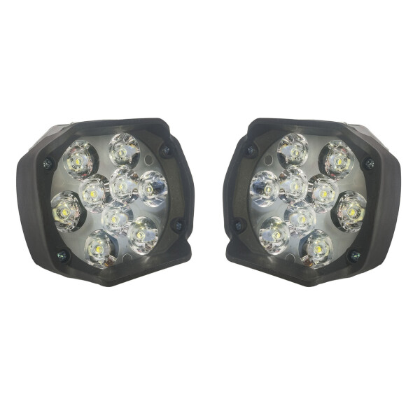 

Комплект LED фар для мотоциклов, скутеров. Светодиодные фары на 9 диодов. DC 9-85v, 15w. LED-205-15