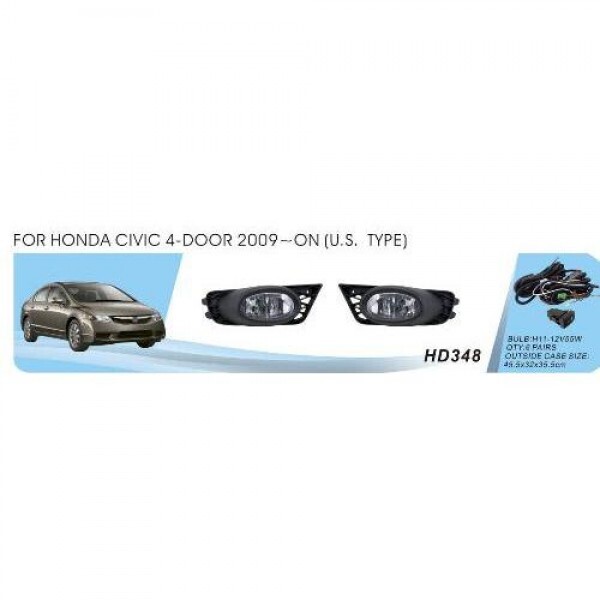 

Фары доп.модель Honda Civic 4-door/2009-11/HD-348W/USA TYPE/эл.проводка (HD-348W)