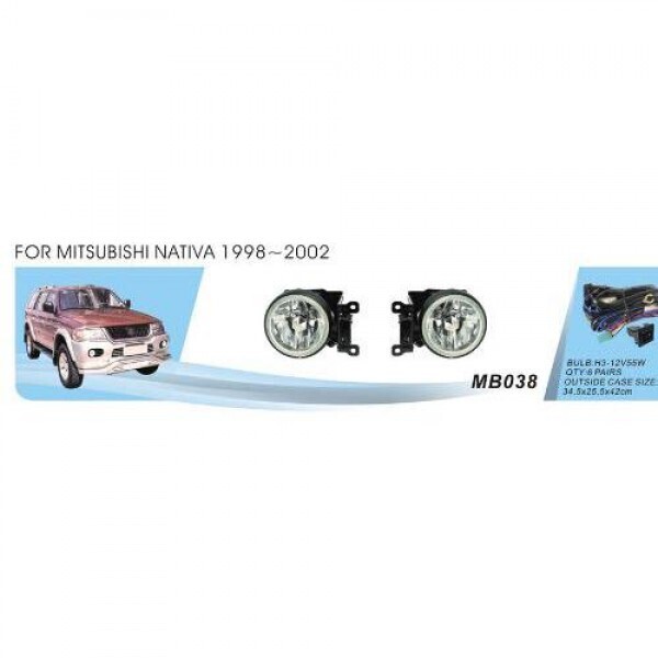 

Фары доп.модель Mitsubishi Pajero Sport/Nativa 1998-2002/MB-038W/H3-55W/эл.проводка (MB-038W)