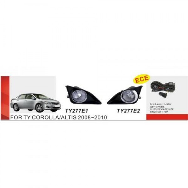 

Фары доп.модель Toyota Corolla 2007-10/TY-277E2-W/H11-55W/эл.проводка (TY-277E2-W)