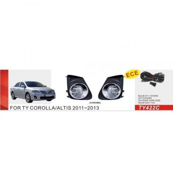 

Фары доп.модель Toyota Corolla 2010-13/TY-422C-W/H11-55W/H11-55W/эл.проводка (TY-422C-W)