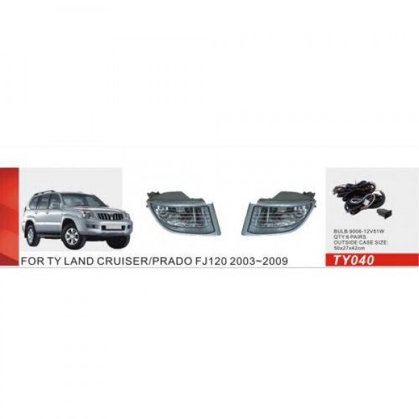 

Фары доп.модель Toyota Prado 120 2003-09/TY-040W/эл.проводка (TY-040W)