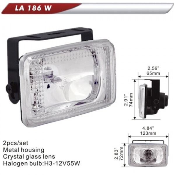 

Фары дополнительные DLAA 186-W/H3-12V-55W/123*72mm (LA 186-W)