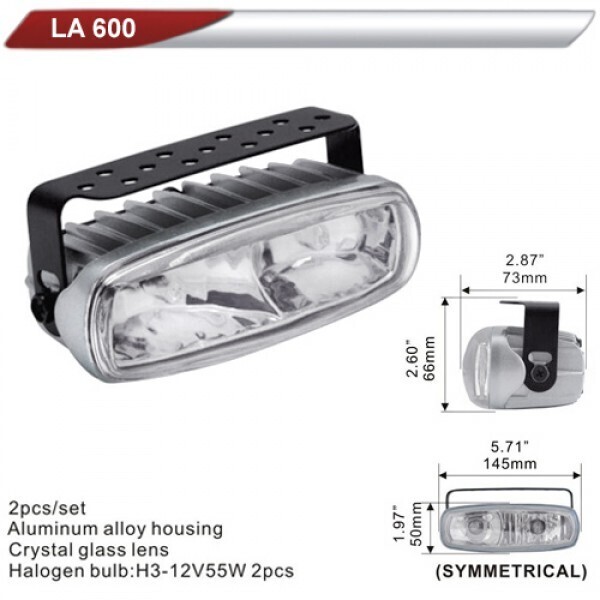 

Фары дополнительные DLAA 600 W/2хH3-12V-55W/145*50mm (LA 600 W)