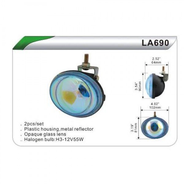 

Фары дополнительные DLAA 690 RY/H3-12V-55W/102*81mm (LA 690 RY)