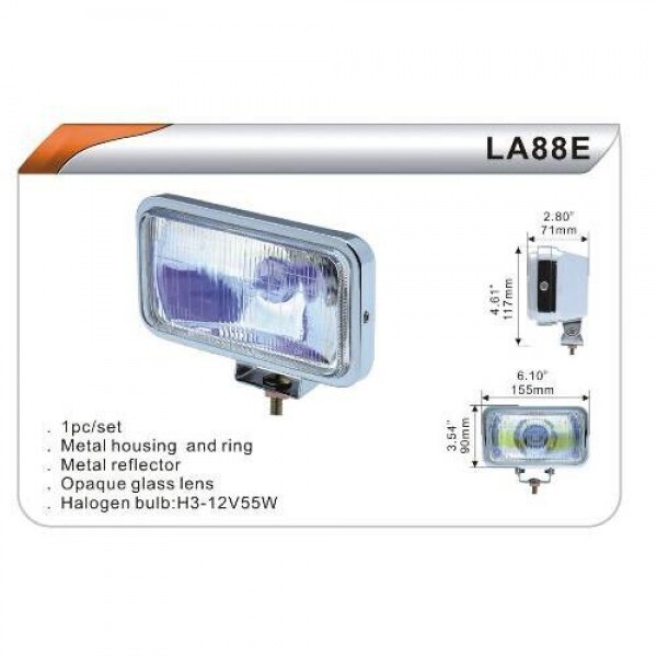 

Фары дополнительные DLAA 88E-Y хром/H3-12V-55W/155*90mm (LA 88E-Y)