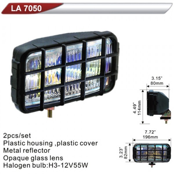 

Фары дополнительные DLAA 7050 RY/H3-12V-55W/196*82mm/решетка (LA 7050 RY)
