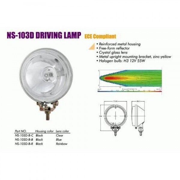 

Фары дополнительные NS-103 D-B-C H3/12 В/55W/D=116mm/металл (NS-103 D-B-C)