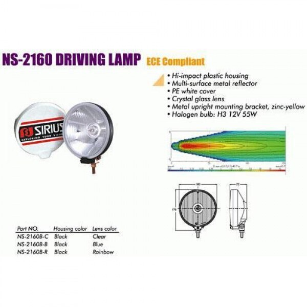 

Фары дополнительные NS-2160 B-C H3/12 В/55W/D=160mm/крышка (NS-2160 B-C)