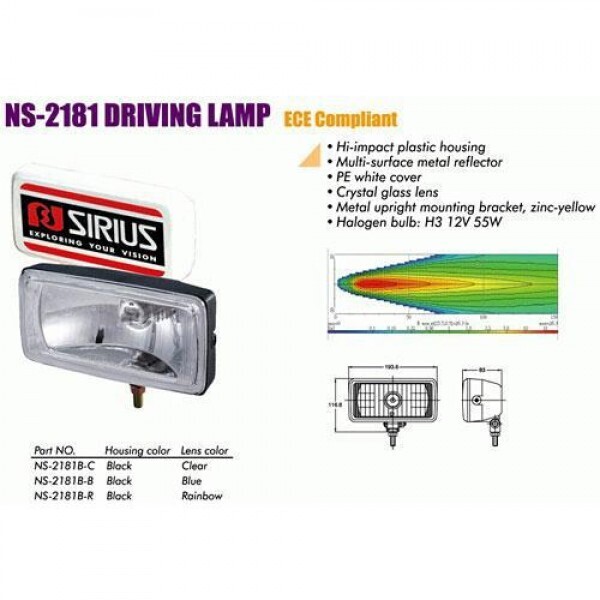 

Фары дополнительные NS-2181 B-C H3/12 В/55W/194*100mm/крышка (NS-2181 B-C)